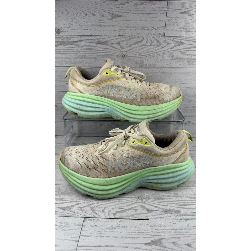 Hoka One One Bondi 8 1127952 Green 8B Womens Athletic Comfort Running Shoes #921